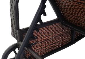 Chaise longue poly-rotin Carrara Beige - Marron