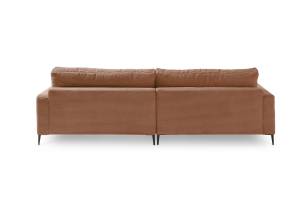 Ecksofa CARA Sofa Cord Braun - Ecke davorstehend links