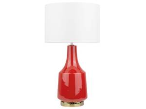 Lampe de table TRIVERSA Rouge - Blanc - Céramique - 32 x 60 x 32 cm