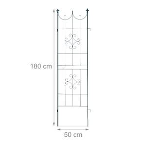 Rankgitter 2er Set Grün - Metall - 50 x 180 x 2 cm