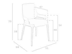 Stuhl Braun - Kunstleder - Textil - 51 x 79 x 58 cm