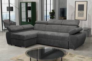 Ecksofa Boston Mini Premium Cord Grau - Ecke davorstehend links