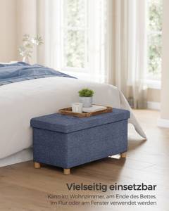 Sitzbank Saint-Denis Blau - Holzwerkstoff - 76 x 40 x 38 cm