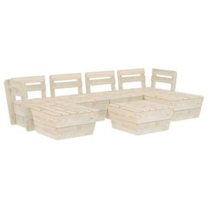 Garten-Lounge-Set Beige - Massivholz - Holzart/Dekor - 60 x 30 x 60 cm