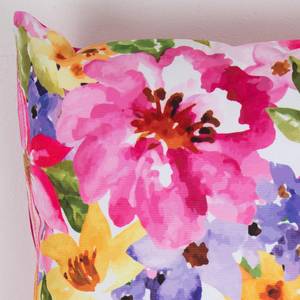 Outdoor-Kissen mit Blumenmuster Pink - Kunststoff - 43 x 11 x 11 cm