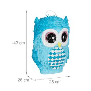 3 x Pinata Eule blau 3er Set