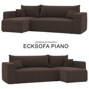 Ecksofa Piano Braun