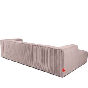 Ecksofa FEROX Pink - Armlehne beidseitig montierbar - Ecke davorstehend links - Ottomane davorstehend links