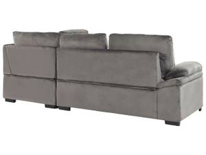 Ecksofa VARNAMO Grau - Silber - Textil - 227 x 92 x 184 cm