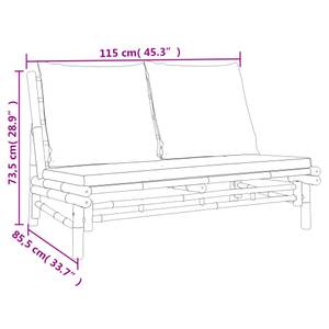 Gartenbank 3028693-1 Grau - Bambus - 115 x 73 x 85 cm