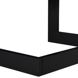 Table d’appoint aspect noyer Noir - Marron - Bois manufacturé - 40 x 61 x 34 cm