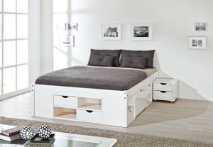 Lit double Till Blanc - Bois massif - 186 x 48 x 209 cm