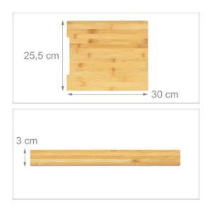 Planche à découper bambou bac collecteur Marron - Bambou - Matière plastique - 30 x 3 x 26 cm