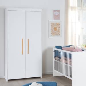 Kinderkleiderschrank Lilo Weiß - Holzwerkstoff - 96 x 190 x 50 cm