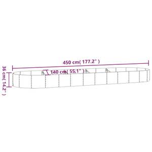 Hochbeet 3012742-2 Grau - 140 x 450 cm