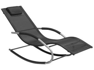 Chaise longue CARANO Noir - Argenté