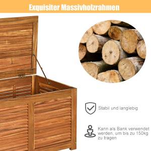 Gartenbox Gartenbank Auflagenbox Braun - Holzwerkstoff - 45 x 45 x 120 cm