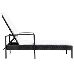 Sonnenliege 294023 Schwarz - Kunststoff - Polyrattan - 68 x 52 x 195 cm