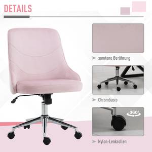 Bürostuhl mit Wippfunktion 921-355 Pink - Textil - 61 x 96 x 57 cm