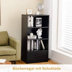 120cm Bücherregal Schwarz