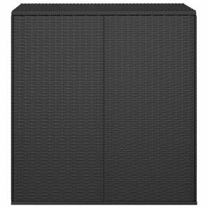 Kissenbox Schwarz - Metall - Polyrattan - 100 x 104 x 100 cm