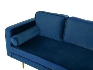 Chaiselongue MIRAMAS Blau - Gold - Marineblau - Armlehne davorstehend rechts - Ecke davorstehend links