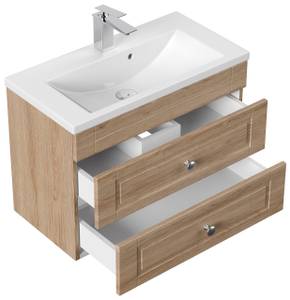 Badmöbel-Set Mars 700 Cottage SlimLine Braun - Holzwerkstoff - 36 x 51 x 70 cm