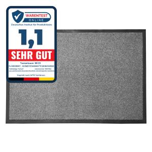 Schmutzfangmatte Monochrom Silber / Grau - Silbergrau - 200 x 200 cm