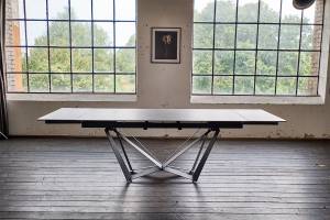 ISTAR Table de salle à manger Gris - Céramique - 180 x 76 x 90 cm