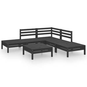 Garten-Lounge-Set (6-teilig) 3010503 Schwarz