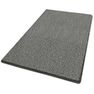 Shaggy-Teppich Barcelona Grau - Kunststoff - 80 x 3 x 500 cm
