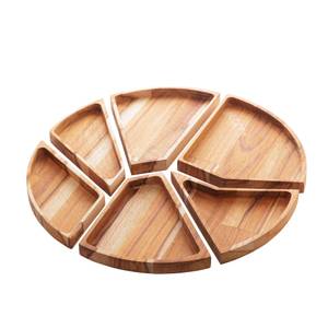 Planche à apéritif Gourmet (7pcs) Marron - Bois massif - 33 x 2 x 33 cm