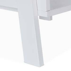 Standregal weiß 4 Ebenen Weiß - Holzwerkstoff - 33 x 112 x 30 cm