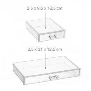 Make Up Organizer mit 4 Schubladen Braun - Bambus - Kunststoff - 24 x 11 x 15 cm