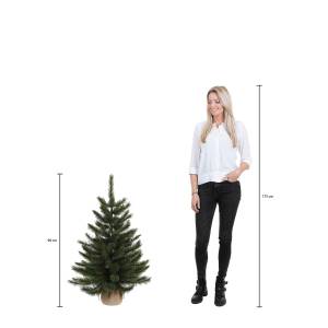 Weihnachtsbaum mit LED Glendon Grün - Kunststoff - 51 x 90 x 51 cm