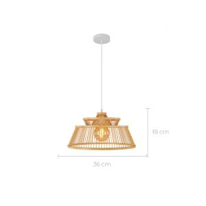 Suspension Tahaa Beige - Bambou - 36 x 18 x 36 cm