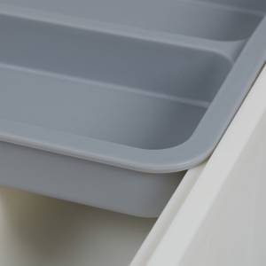 Range-couverts extensible pour tiroirs Gris - Blanc