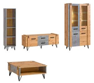 Wohnzimmer-Set MILENIUM Braun - Holzwerkstoff - 260 x 187 x 80 cm