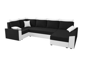 Ecksofa PAULI-LONG Weiß - 307 x 90 x 161 cm - Ecke davorstehend links