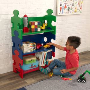 Kinder Holz Bücherregal Puzzle Blau