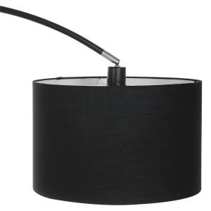 Stehleuchte Solva Tissu mélangé / Acier - 1 ampoule - Noir