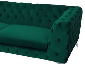 3-Sitzer Sofa SOTRA Smaragdgrün - Grün - Silber