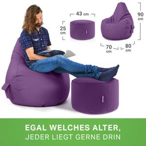 Gaming Sitzsack + Hocker "Cozy+Cube" Violett