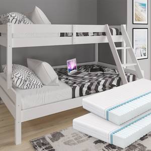 Lit d'enfant Design blanc avec matelas et lit d'appoint VitaliSpa