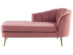 Chaise longue ALLIER Doré - Rose foncé - Accoudoir monté à gauche (vu de face) - Angle à droite (vu de face)