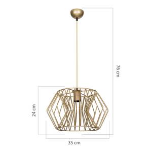 Suspension Bournemouth E27 bronze patiné Marron - Métal - 35 x 76 x 35 cm