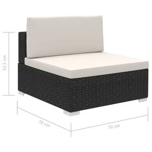 Gartenmöbel Set 296252 (8-teilig) Schwarz - Polyrattan - 74 x 26 x 74 cm