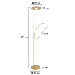 Lampadaire Zenith LED Acier - 2 ampoules - Laiton