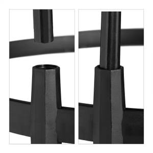 Lot de 2 Trellis 180 cm Noir - Métal - Matière plastique - 30 x 188 x 30 cm