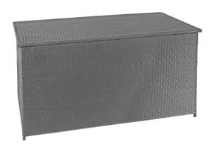 Poly-Rattan Kissenbox D88 950l Grau - Metall - Kunststoff - Polyrattan - 160 x 80 x 94 cm